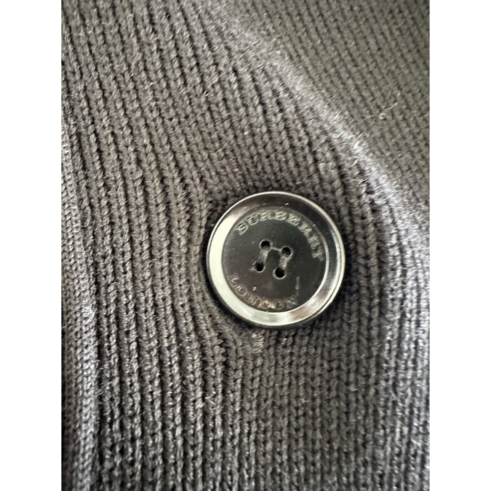 Women's Burberry Knit Jacket Size L Black - Picture 13 of 13